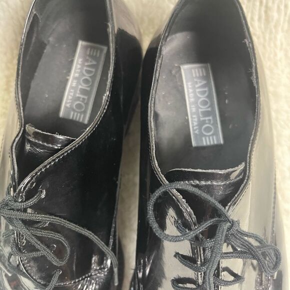 ADOLFO made in made in Italy Black Leather Men\'s Dress Shoes SZ9 main image 8
